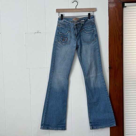 Paris Blues Light Blue Low Rise Y2K Jeans Size 7 - Picture 1 of 5